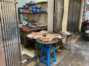 ローカルエリアの市場(肉屋)