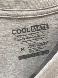 CoolmateのTシャツの素材等は至ってシンプルです。